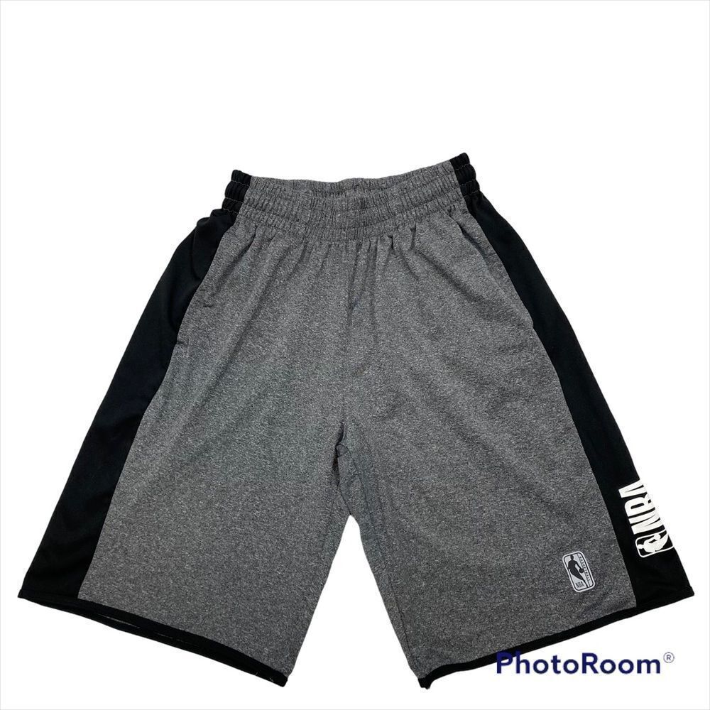 Boys NBA Basketball Grey and Black Athletic Shorts Size Large 10/12